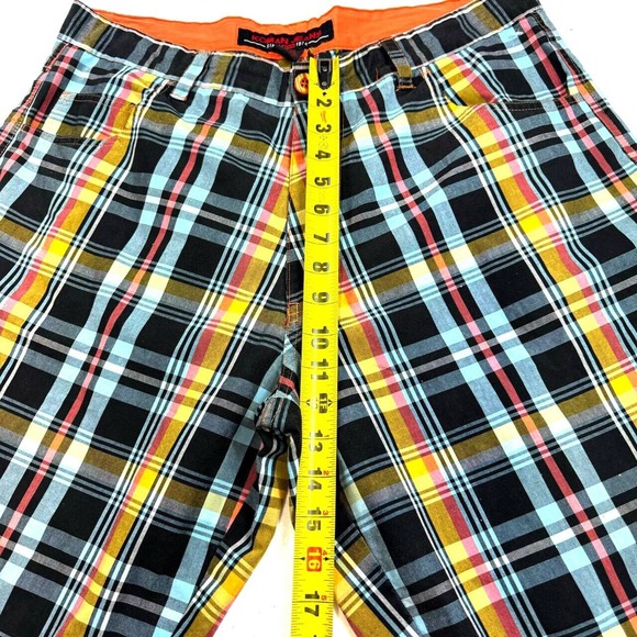 Men's KOMAN JEANS Cotton Blend Plaid Walking Shorts Size XL - Picture 4 of 6